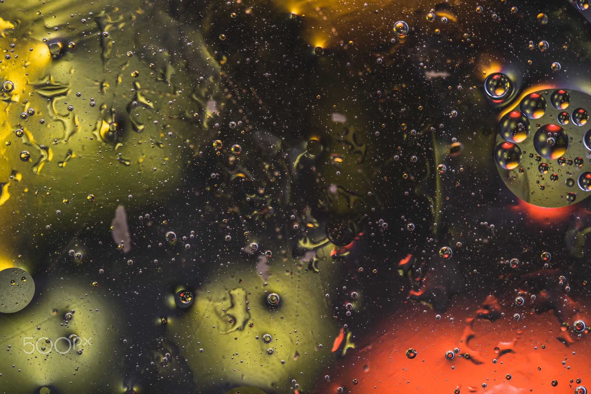 space of variations with water and oil.