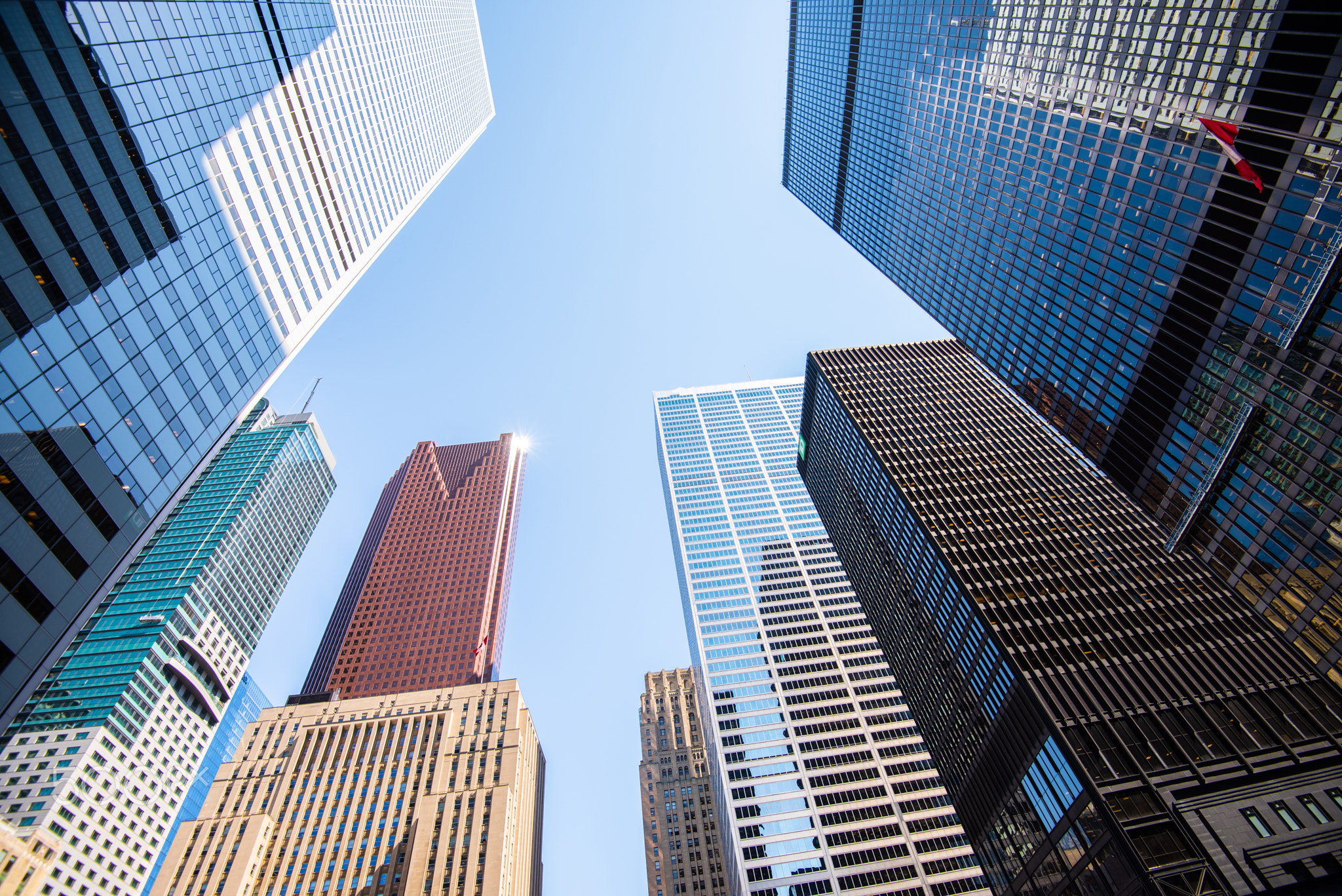 Modern buildings in Toronto city, Canada