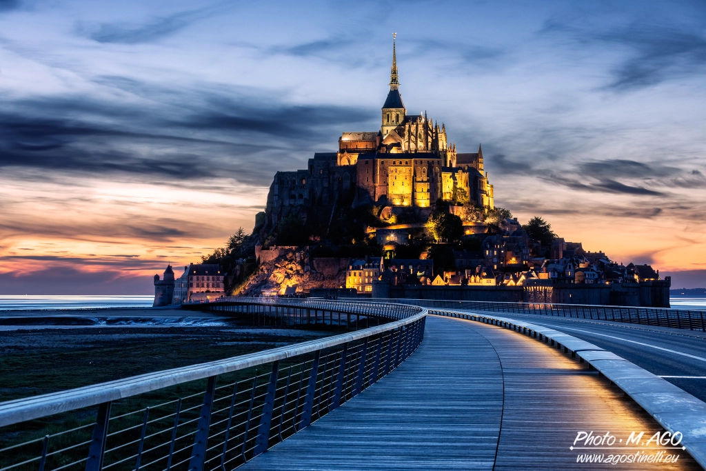 Le Mont Saint Michel blue hour by Michele Agostinelli 500px