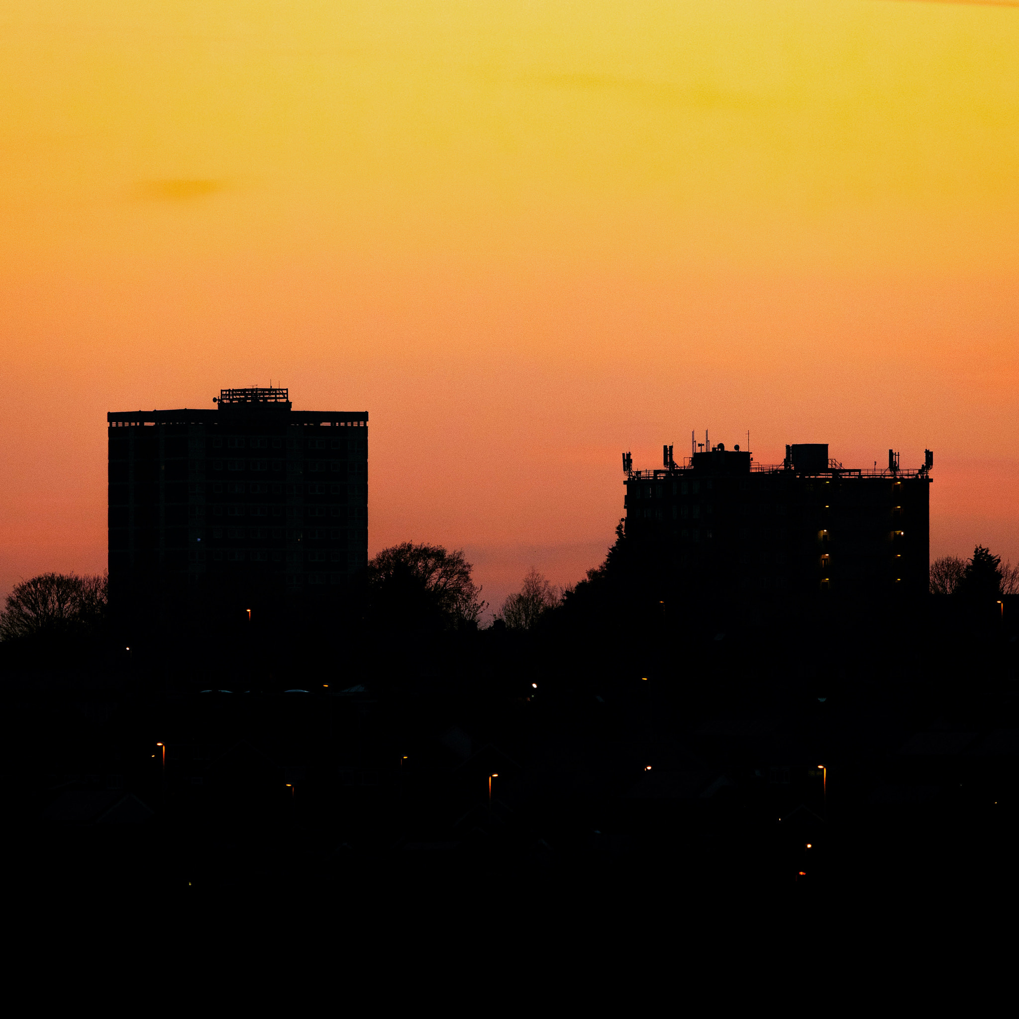 Sunset over Leeds