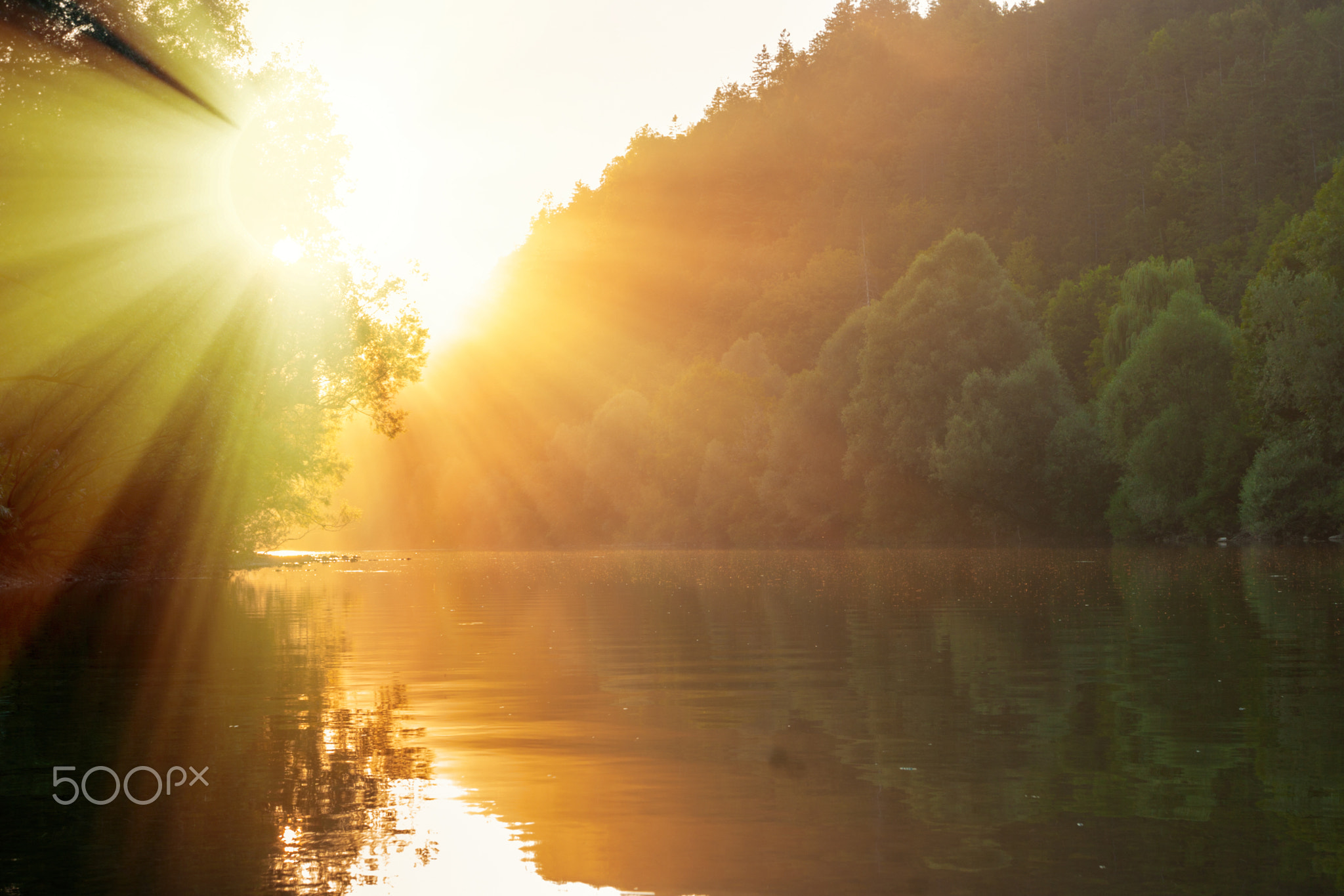 Sunset on the river