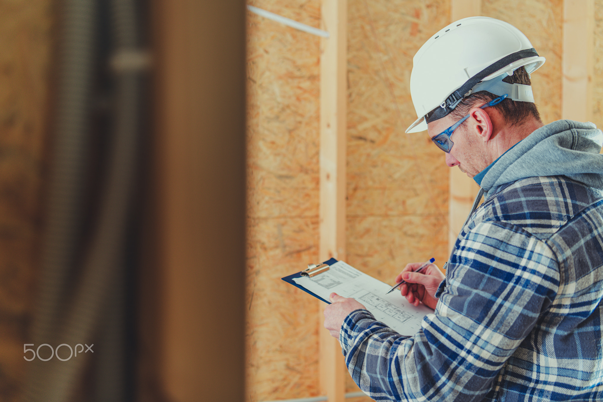 Construction Site Supervisor Engineer Making Proper Documentation