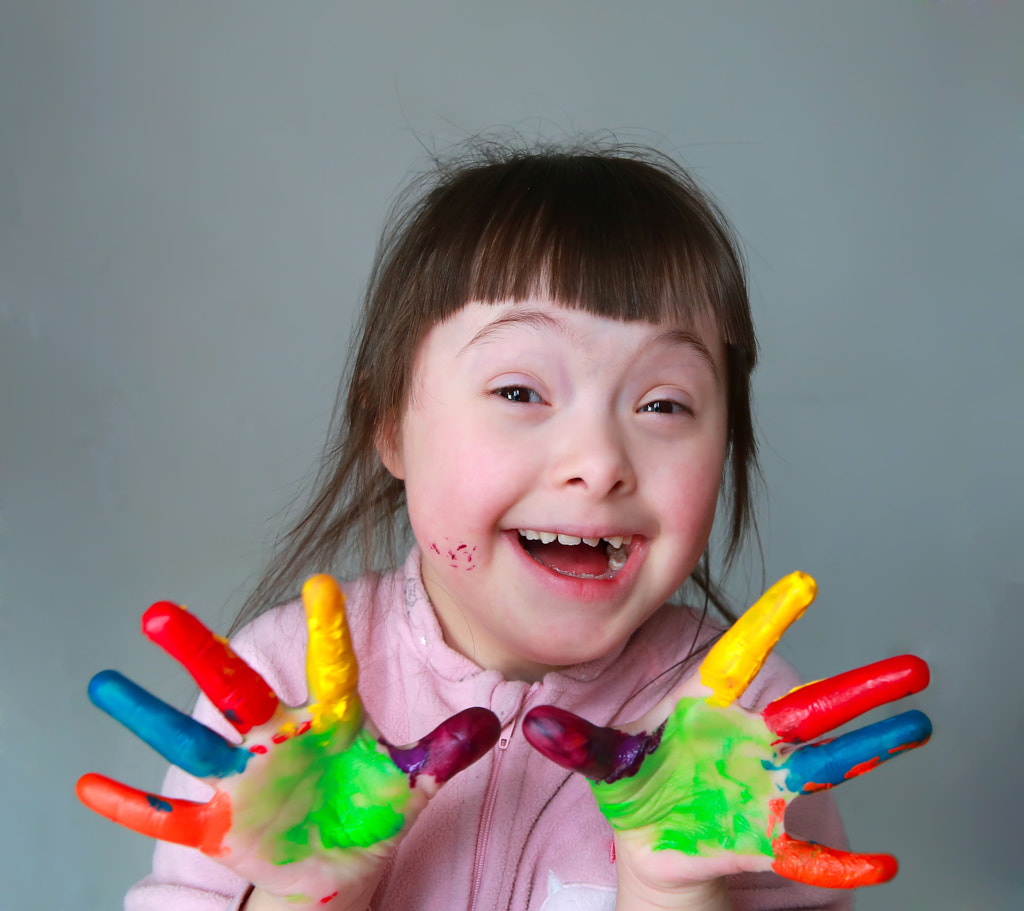 Cute little girl with painted hands. by Denys Kuvaiev on 500px.com