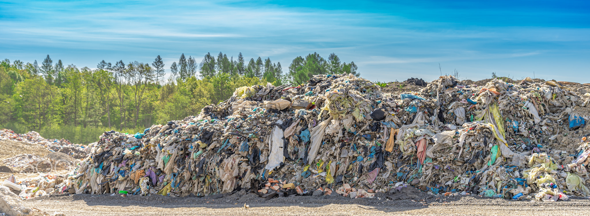 landfill of municipal waste in nature, environmental protection