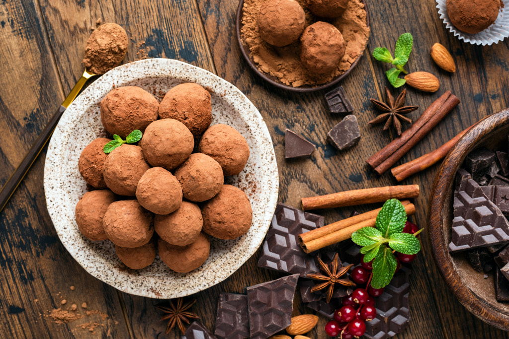 Homemade chocolate truffles with cinnamon by Vladislav Nosick on 500px.com