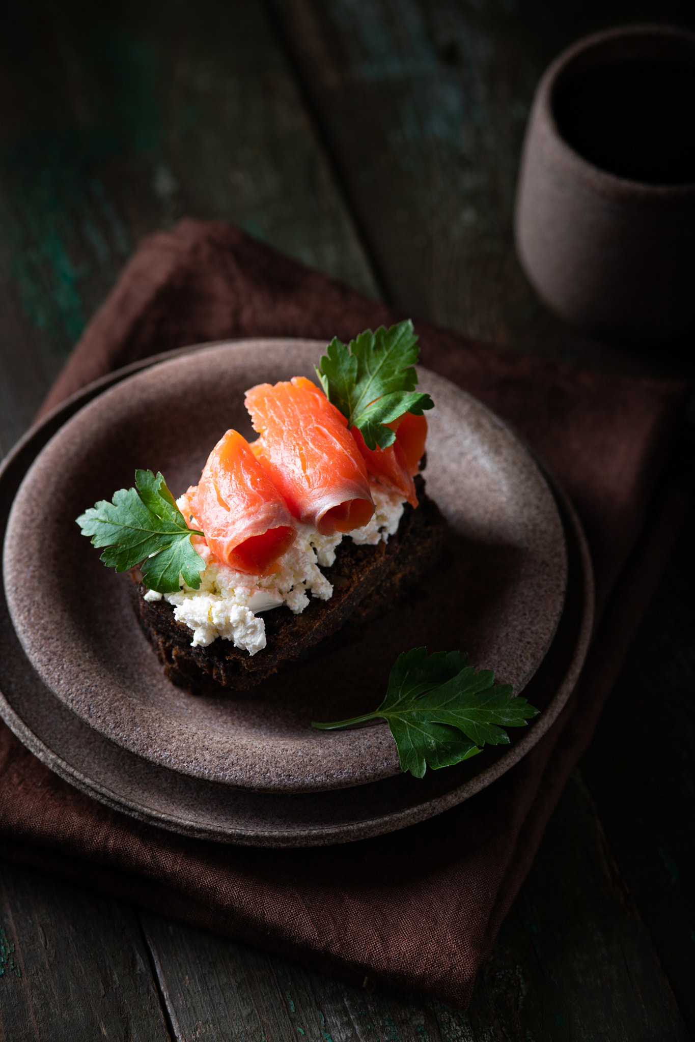 Red fish toast.