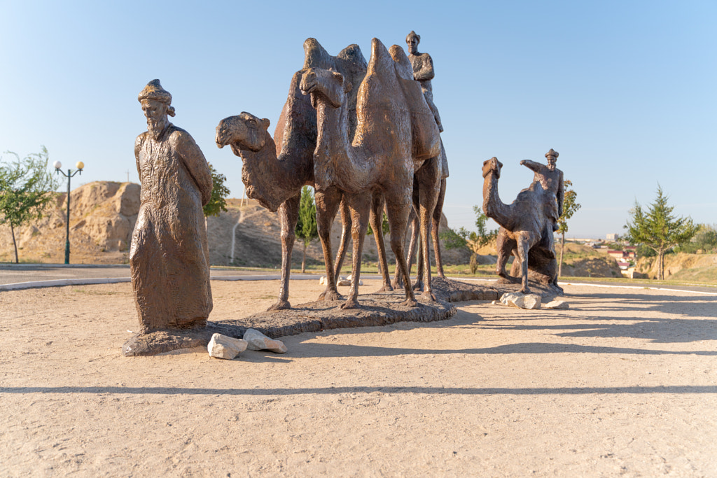 The old bronze statue of camels caravan in Uzbekistan, Samarkand by Aleksey Gavrikov on 500px.com