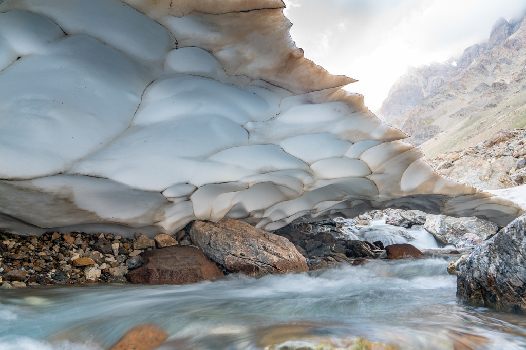The beautiful view of frozen glacier and Kaznok river by Aleksey Gavrikov on 500px.com