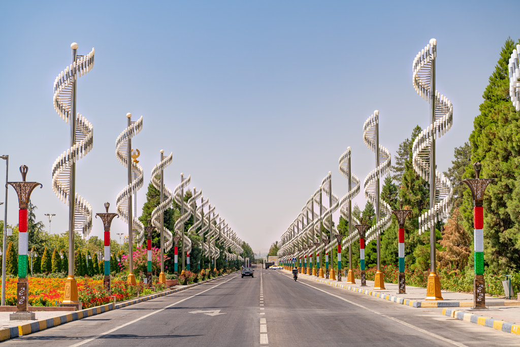 The decorated central road in the capital of Tajikistan - Dushanbe. by Aleksey Gavrikov on 500px.com