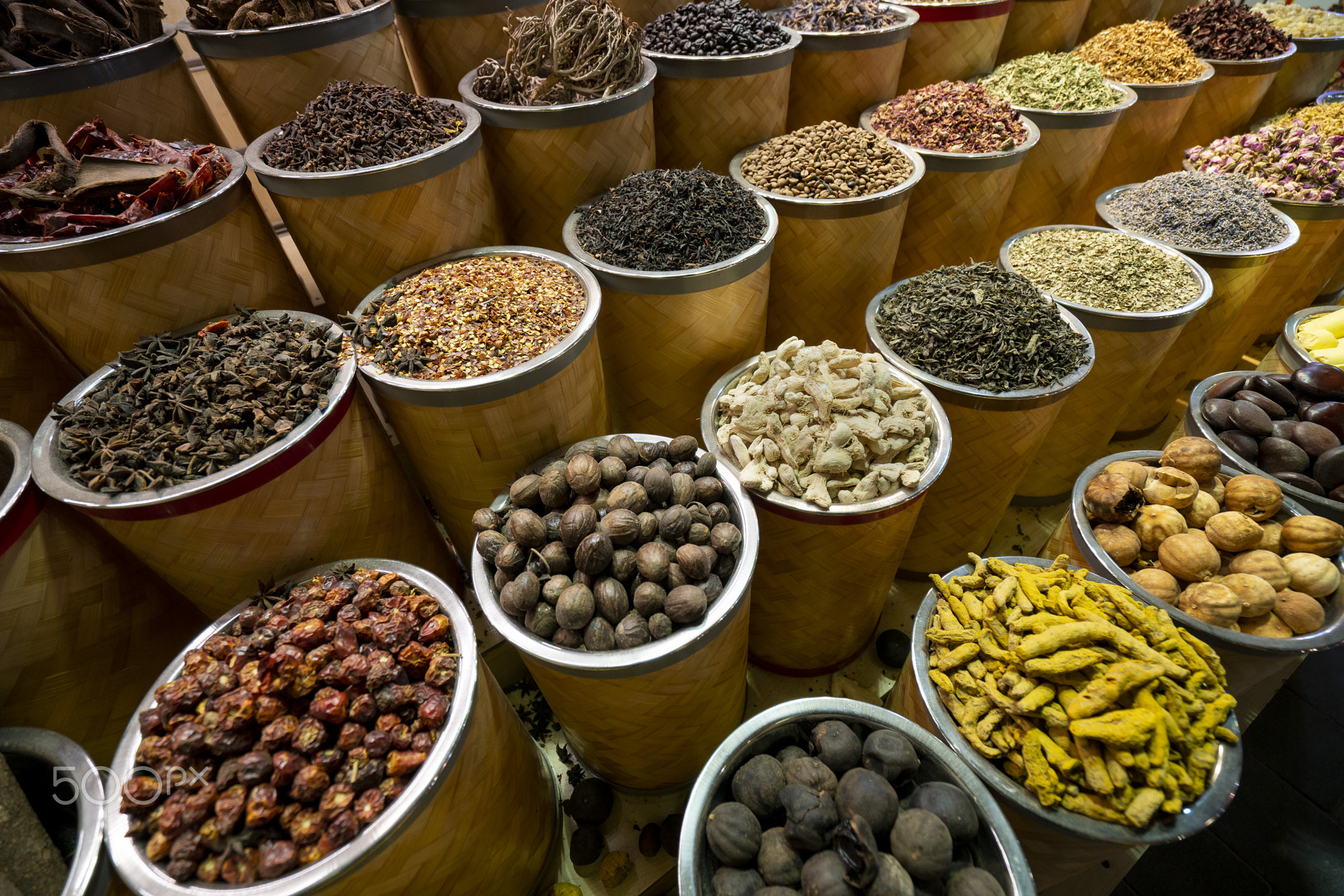 Showcased Indian Spices in Local Market