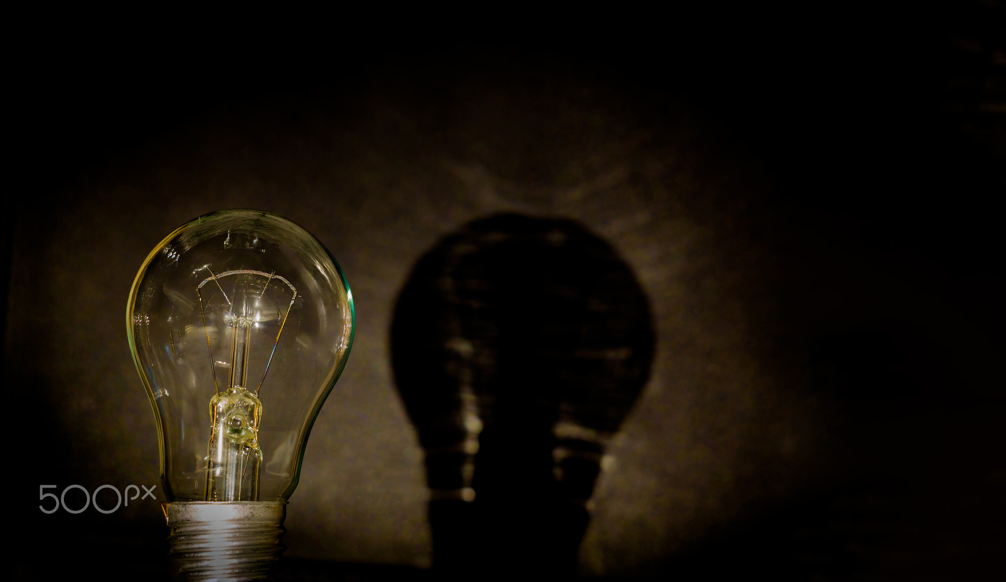 Light bulb, business idea concept.