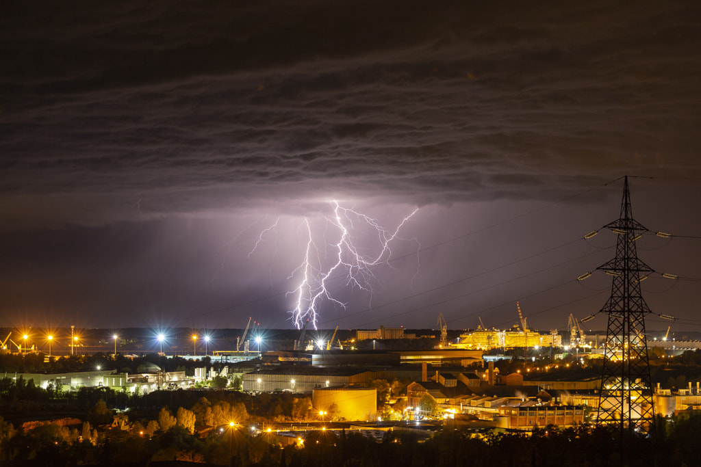 Monfalcone Lightning Night by Jure Batagelj on 500px.com