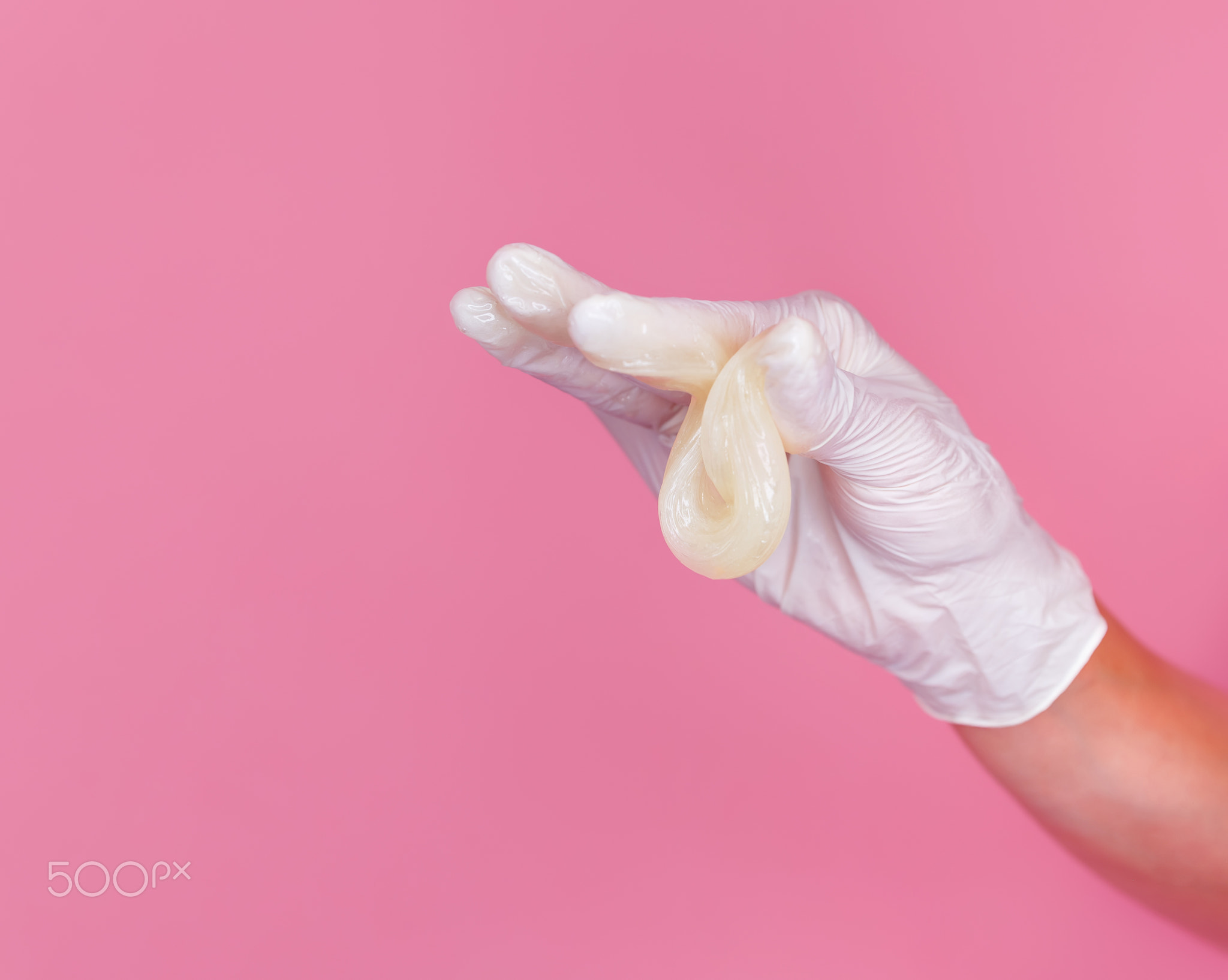 Sugar paste for removing hair in hand Cosmetic procedure depilation