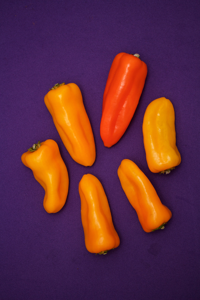 Orange peppers by Sarah Saratonina on 500px.com