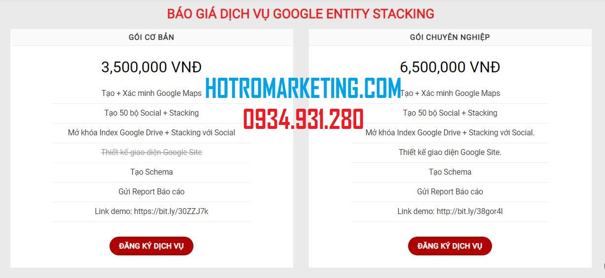 Dich vu tao Google Entity Stacking