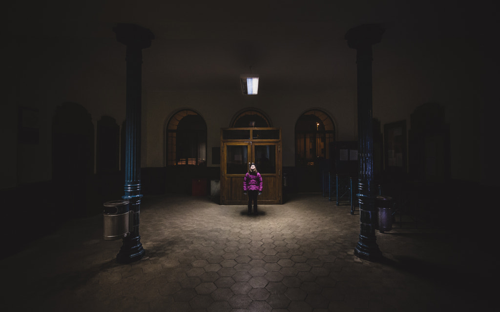 Ceiling Light of Rail Station by Jure Batagelj on 500px.com