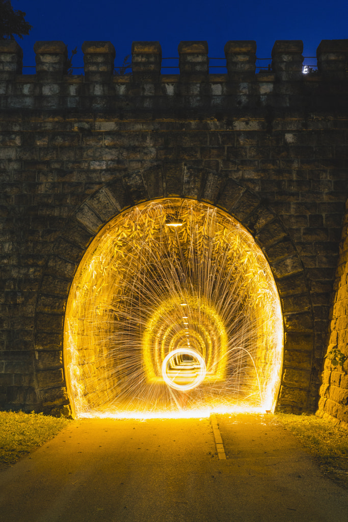 Light Painting The Train Tunnel  by Jure Batagelj on 500px.com