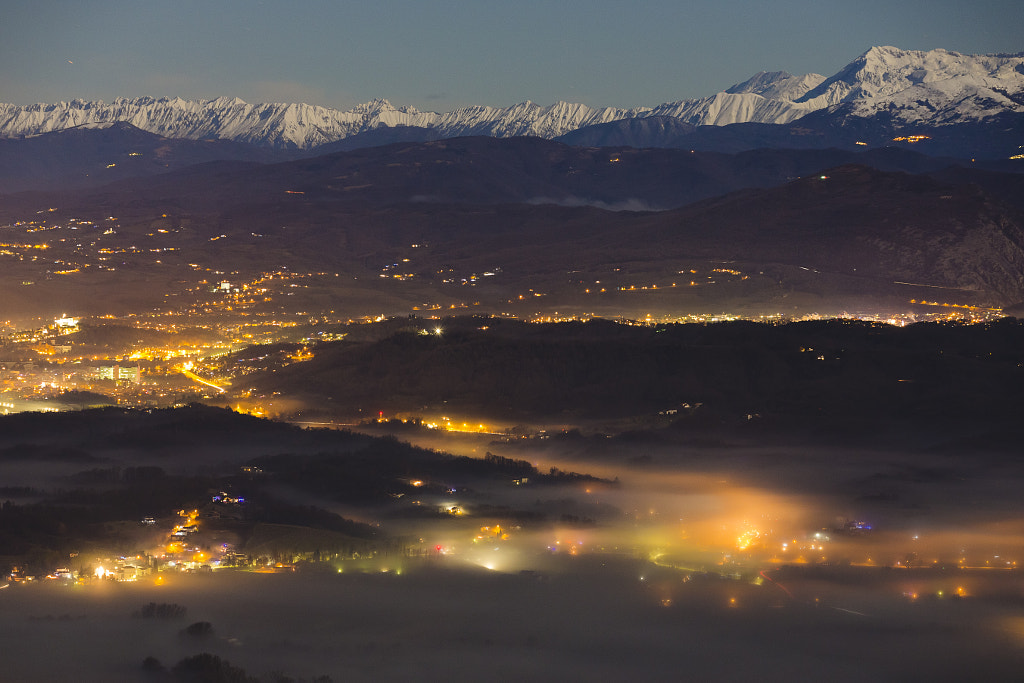 Winter Fog Valley with Julian Alps by Jure Batagelj on 500px.com