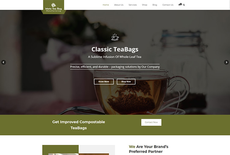 Tea Bag Manufacture Wordpress themes