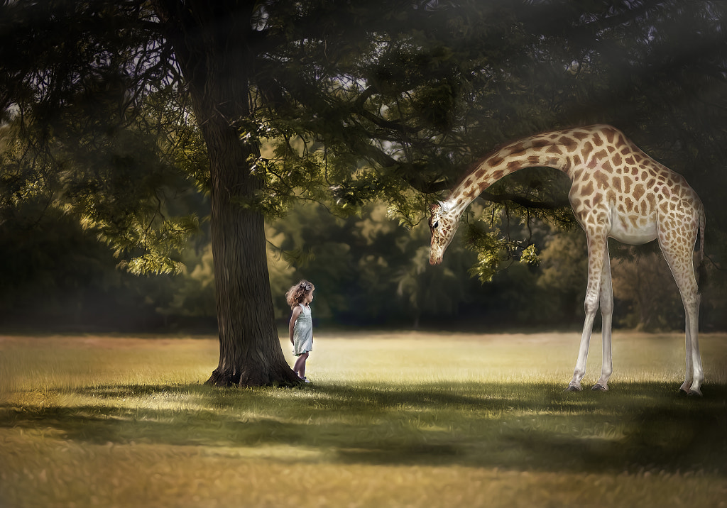 Zosia and Giraffe 🦒  by Wioletta Stachura on 500px.com