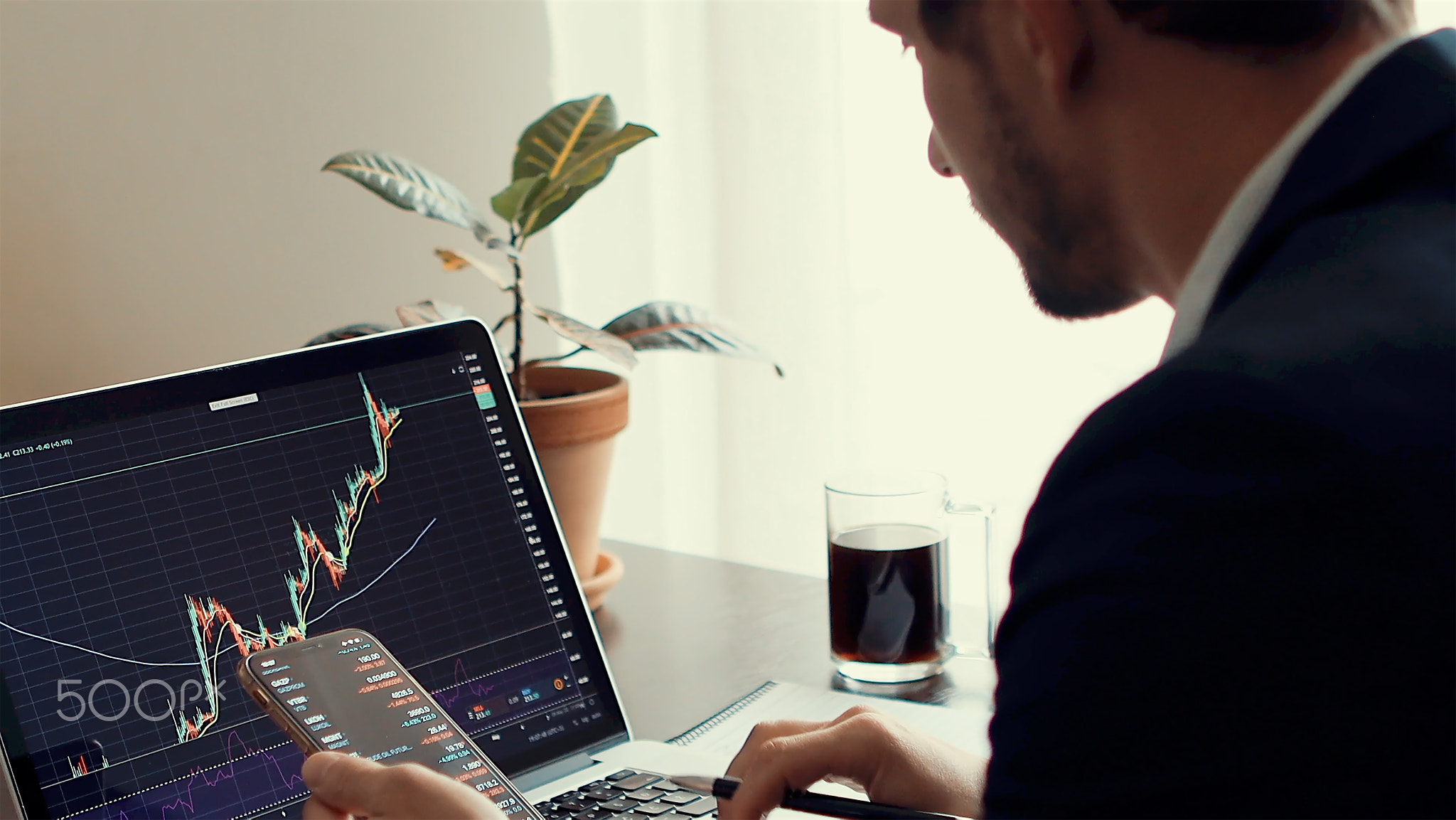 investment stockbroker stock market trading working day