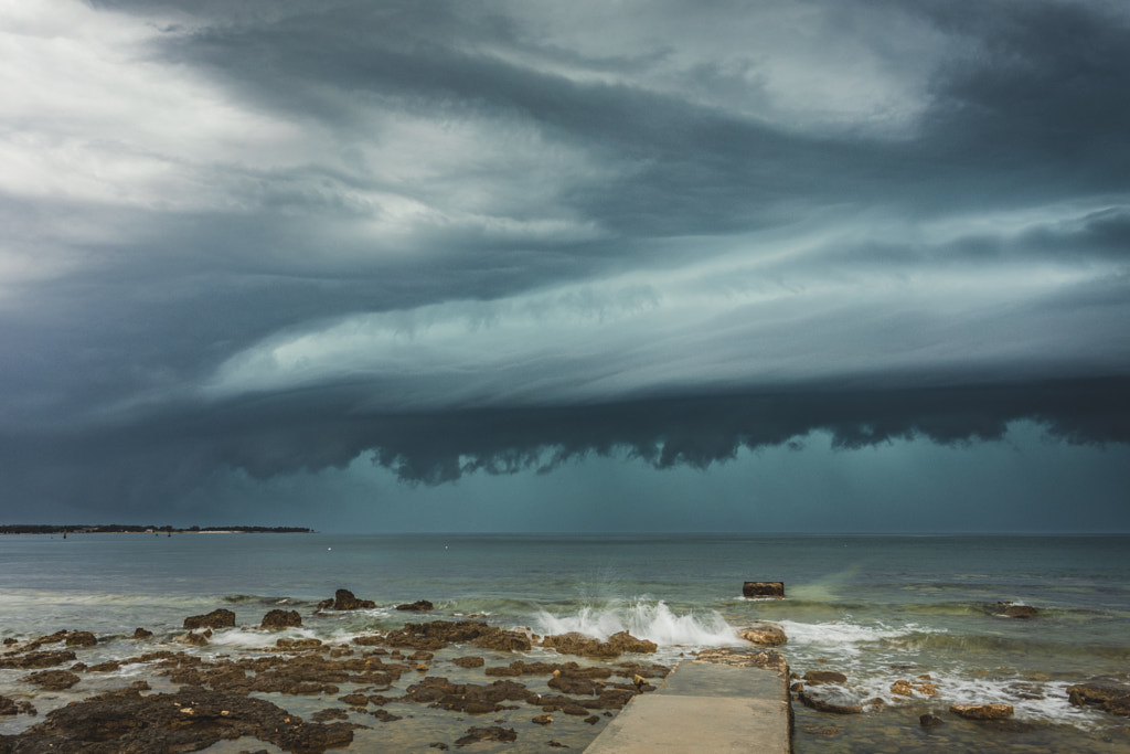 Shelf Cloud Above Adriatic Sea by Jure Batagelj on 500px.com