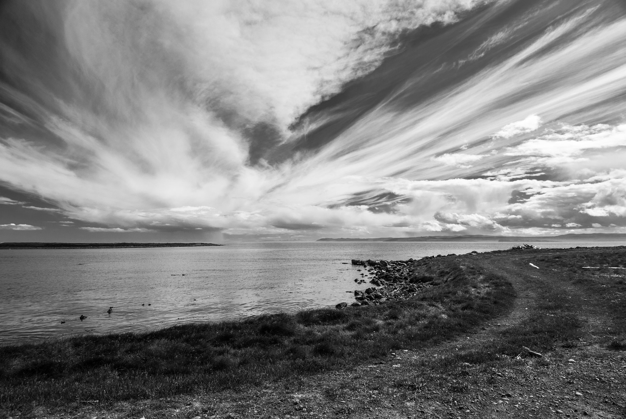 B&W from east cost Iceland