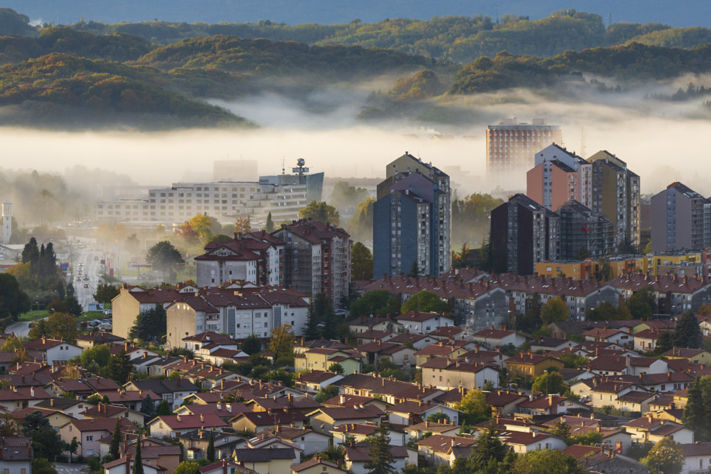 Morning Fog Buildings by Jure Batagelj on 500px.com