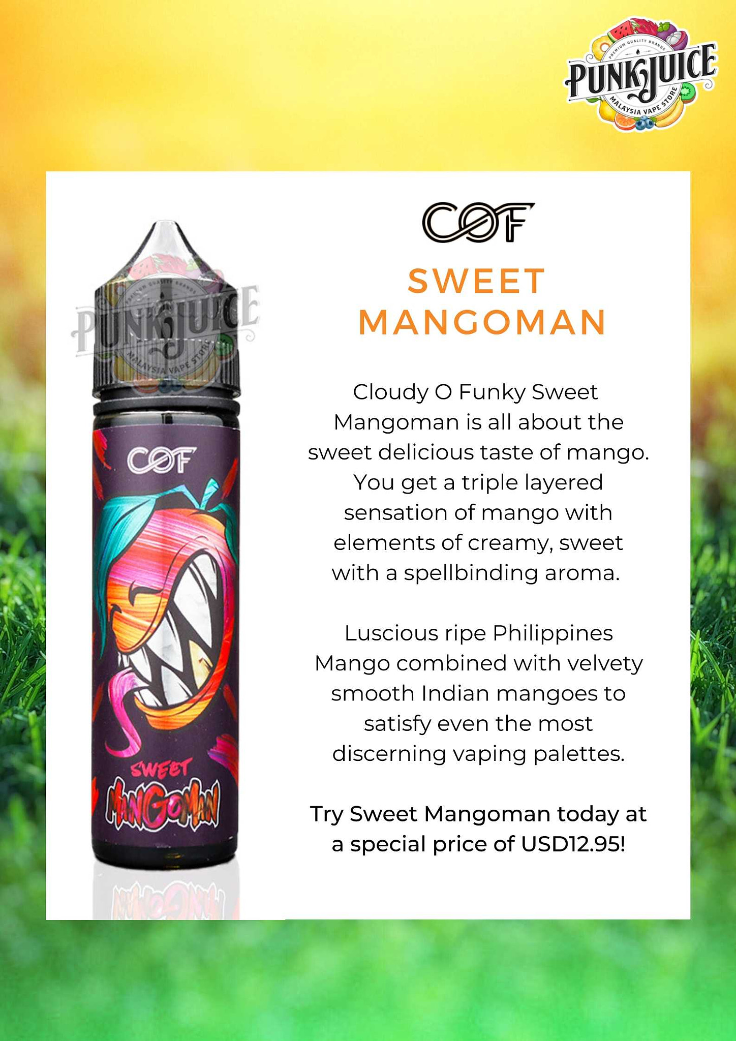 COF Sweet Mangoman - Punk Juice Vape Store