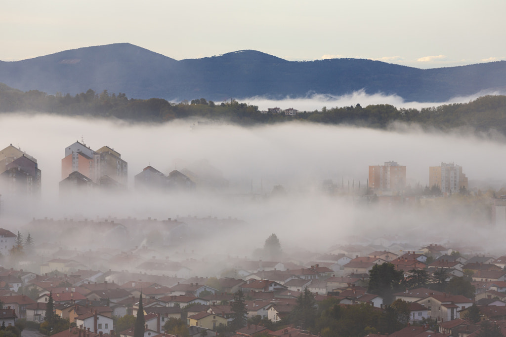Morning Fog Rolling Into the City by Jure Batagelj on 500px.com