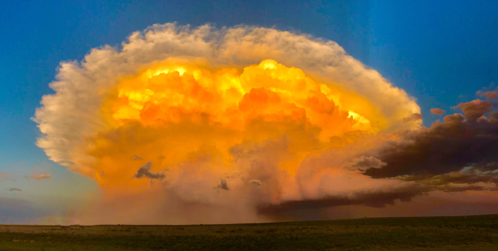 Muleshoe Wildlife Refuge Sunset Tornado Warned Storm 2019 by Jazz