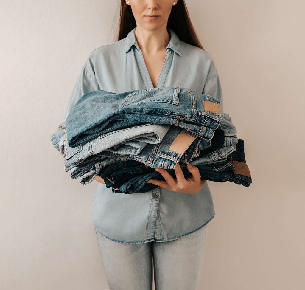 Denim care, jeans sale, recycling wear, fast fashion concept by Fascinadora on 500px.com