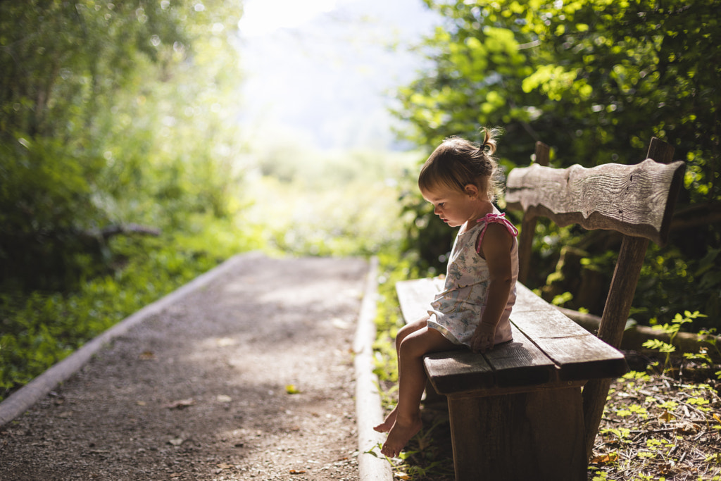 Female Baby Relaxing on Bench by Jure Batagelj on 500px.com