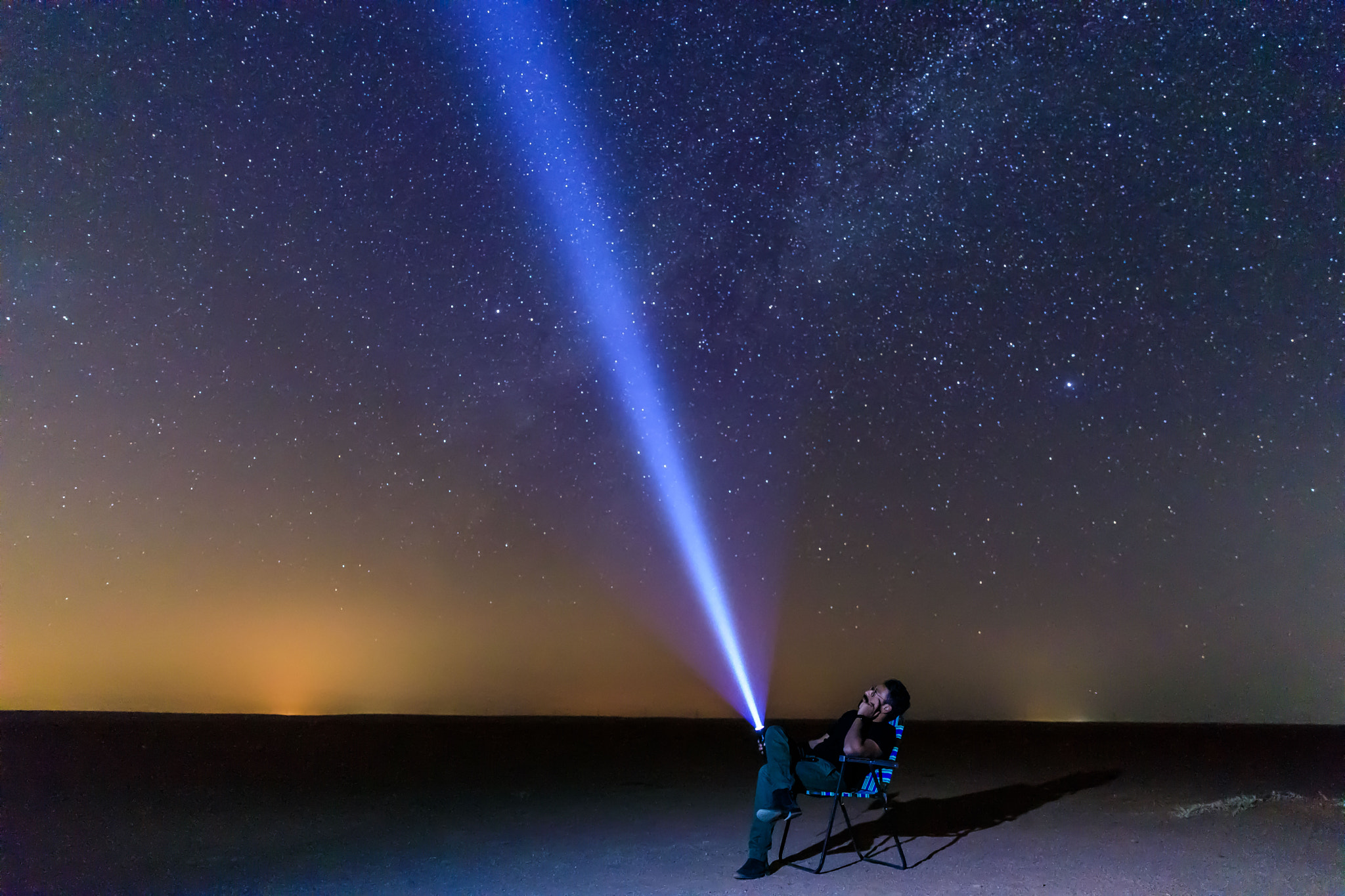 Sitting under the stars --