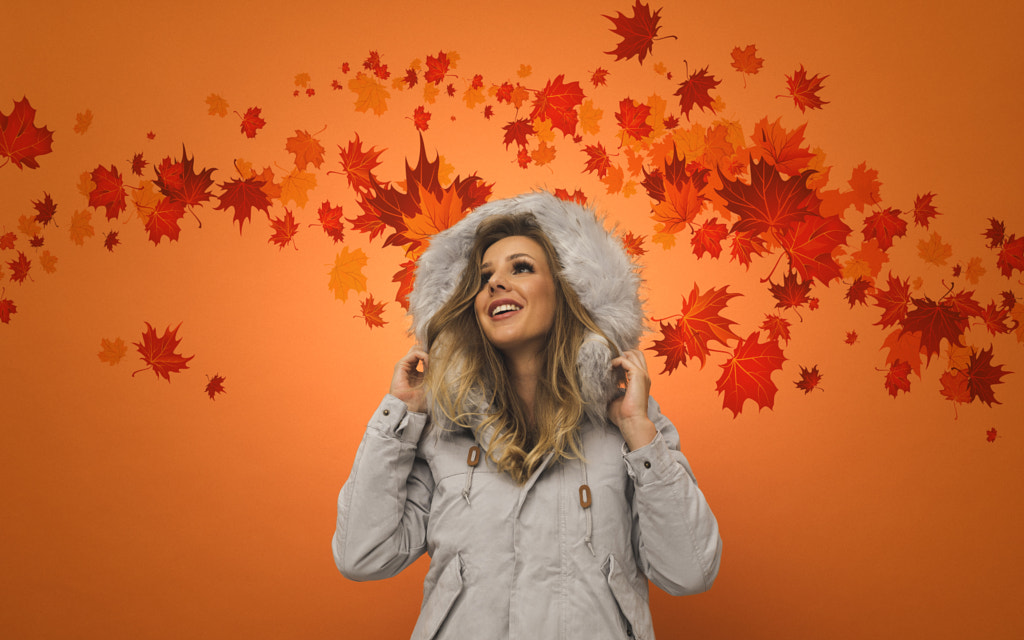 Female Model Autumn Winter Wear Studio Shot by Jure Batagelj on 500px.com