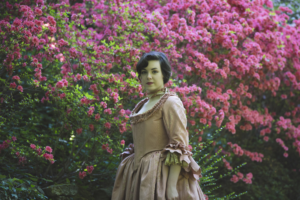 Female Model with Springtime Flowers Baroque Fashion by Jure Batagelj on 500px.com