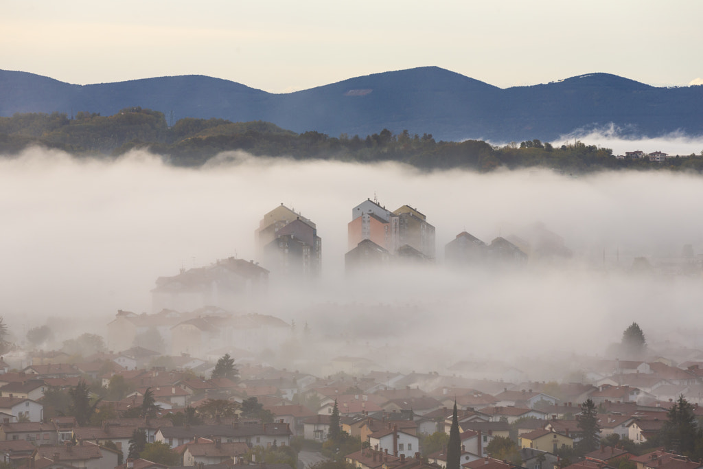 City Buildings Fog by Jure Batagelj on 500px.com