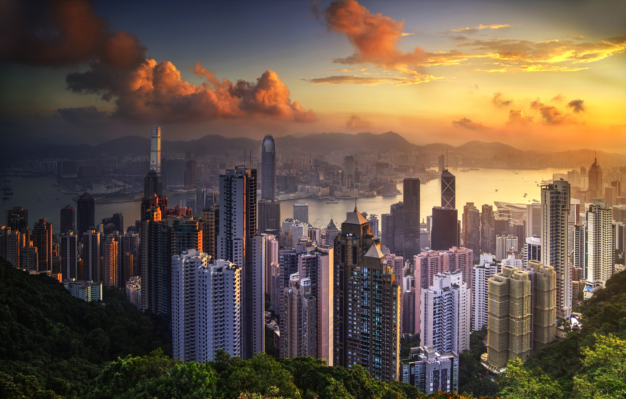 Sunrise Over Hong Kong By Paul Hogwood 500px