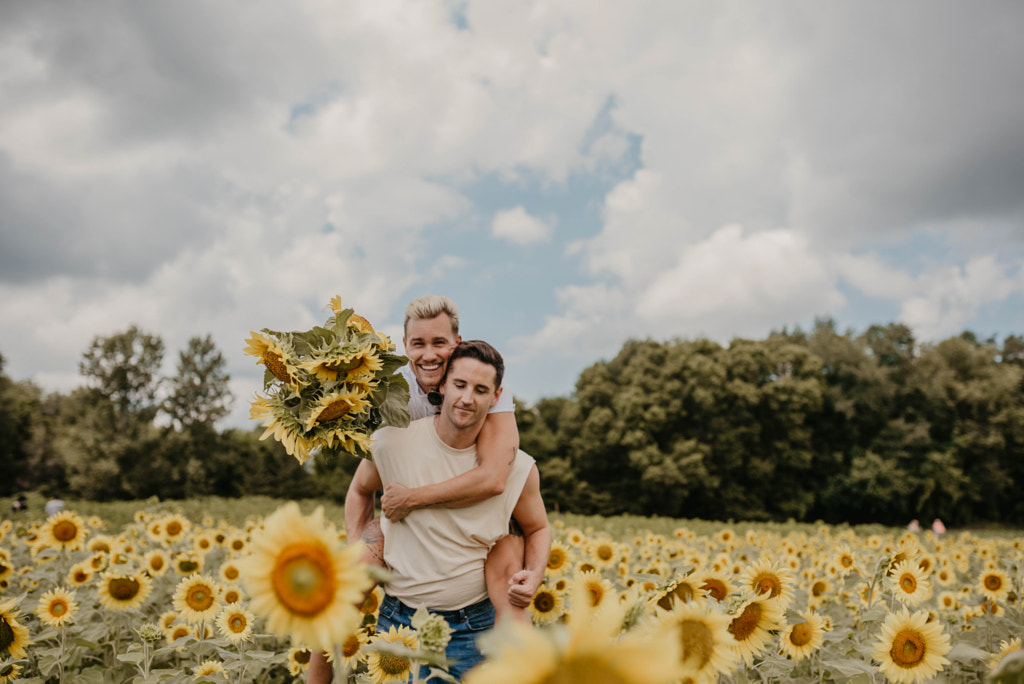 Couple in Sunflower Field by Kyle Kuhlman on 500px.com