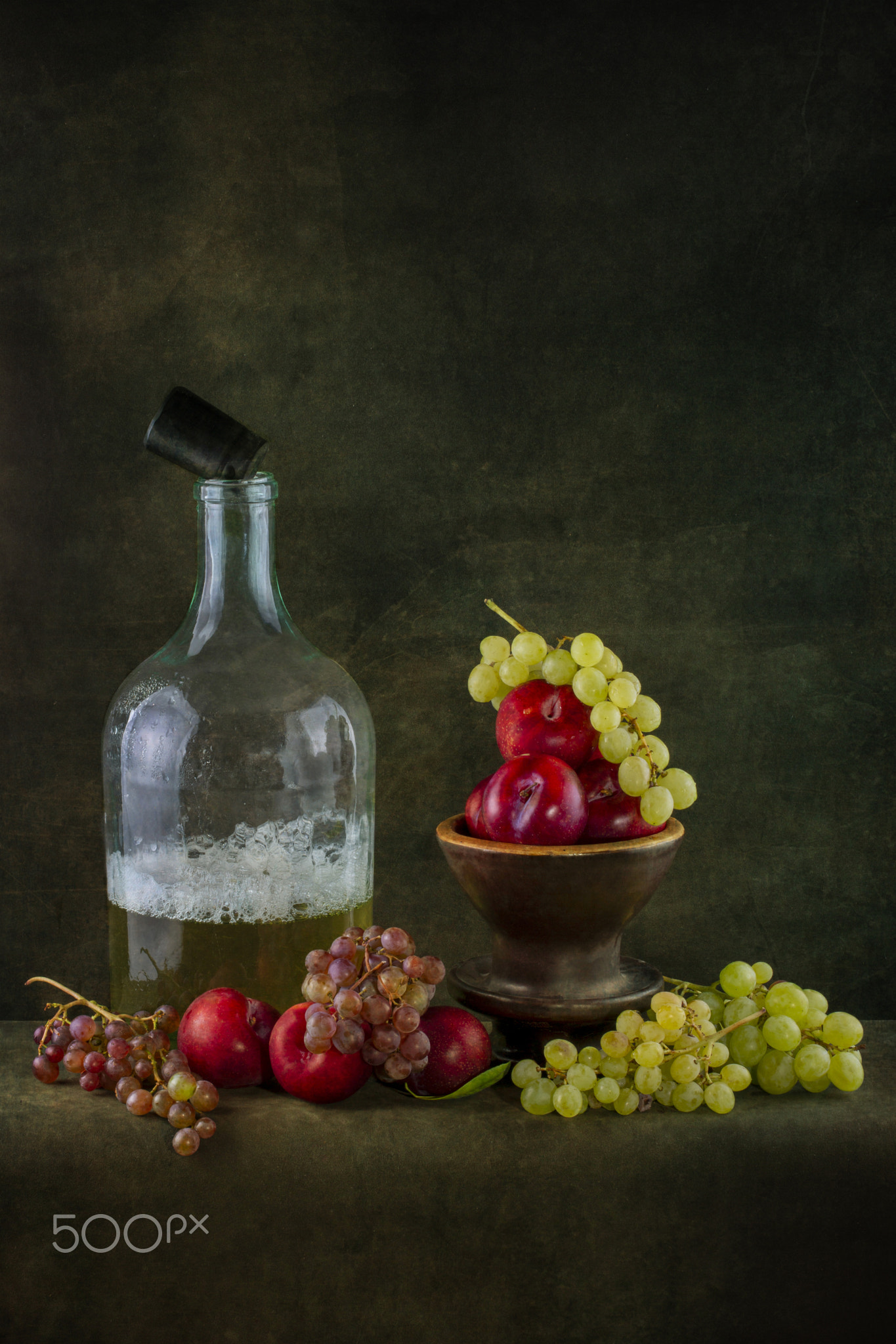 Fruit and berry still life with fermentation
