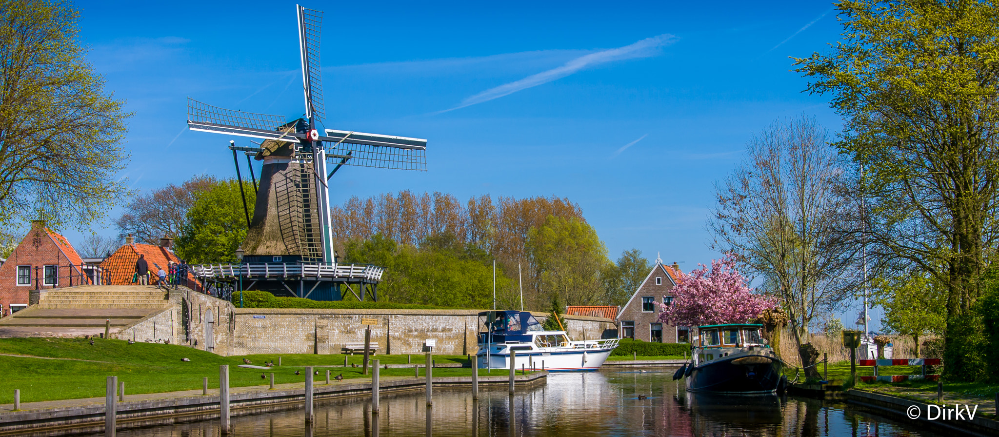 Windmolen De Kaai, Sloten, Friesland, Nederland