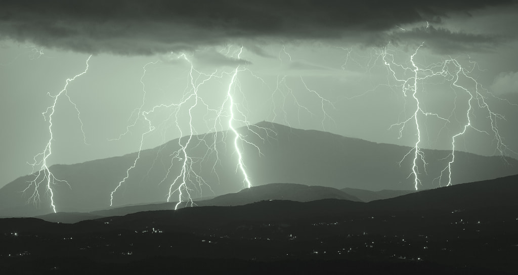 Lightning Strike Pyramid Mountain by Jure Batagelj on 500px.com