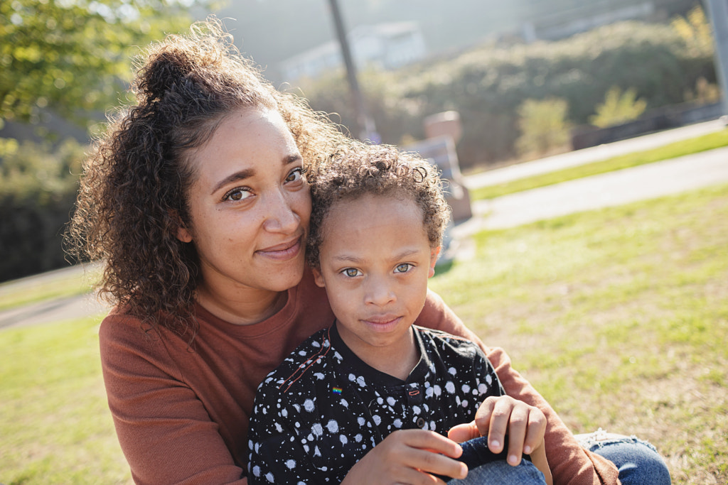 Young Black Boy with Down Syndrome and His Mom, Tacoma, WA, USA by Nadia Ramahi on 500px.com