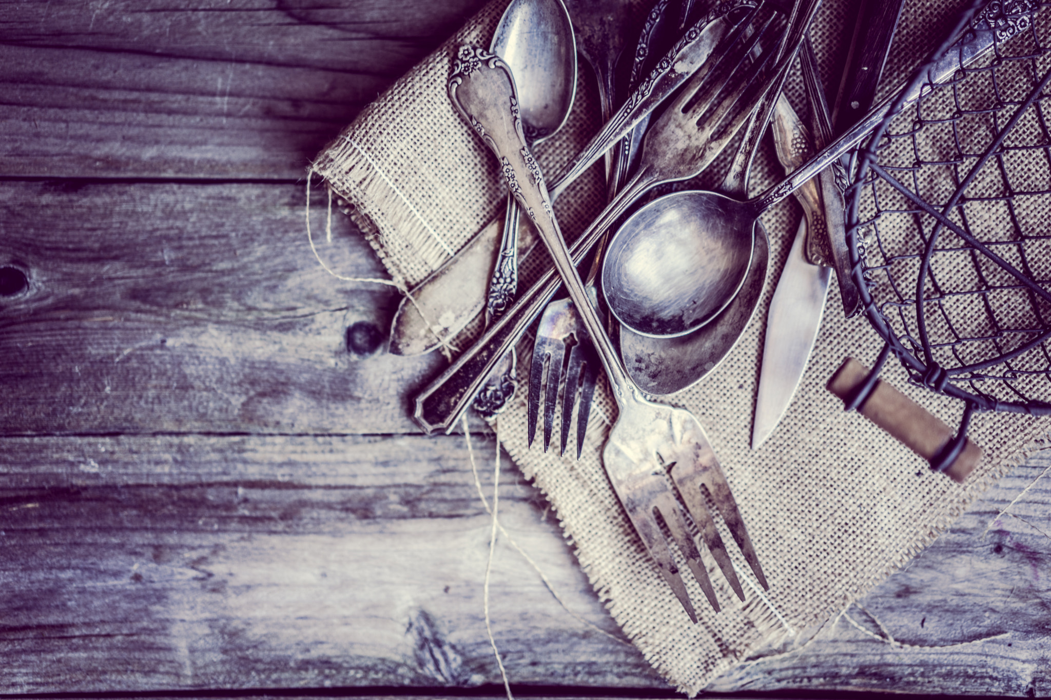 Rustic silverware