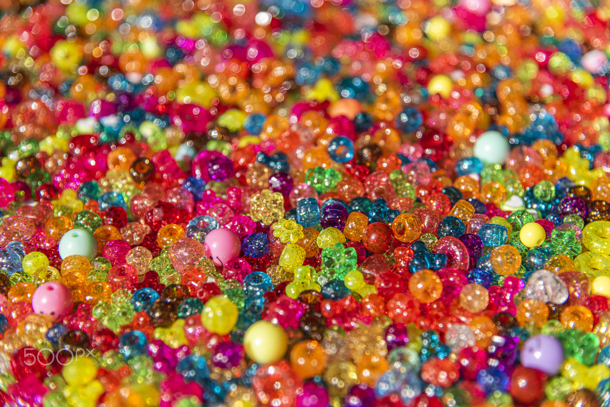 Full Frame Shot Of Colored Beads