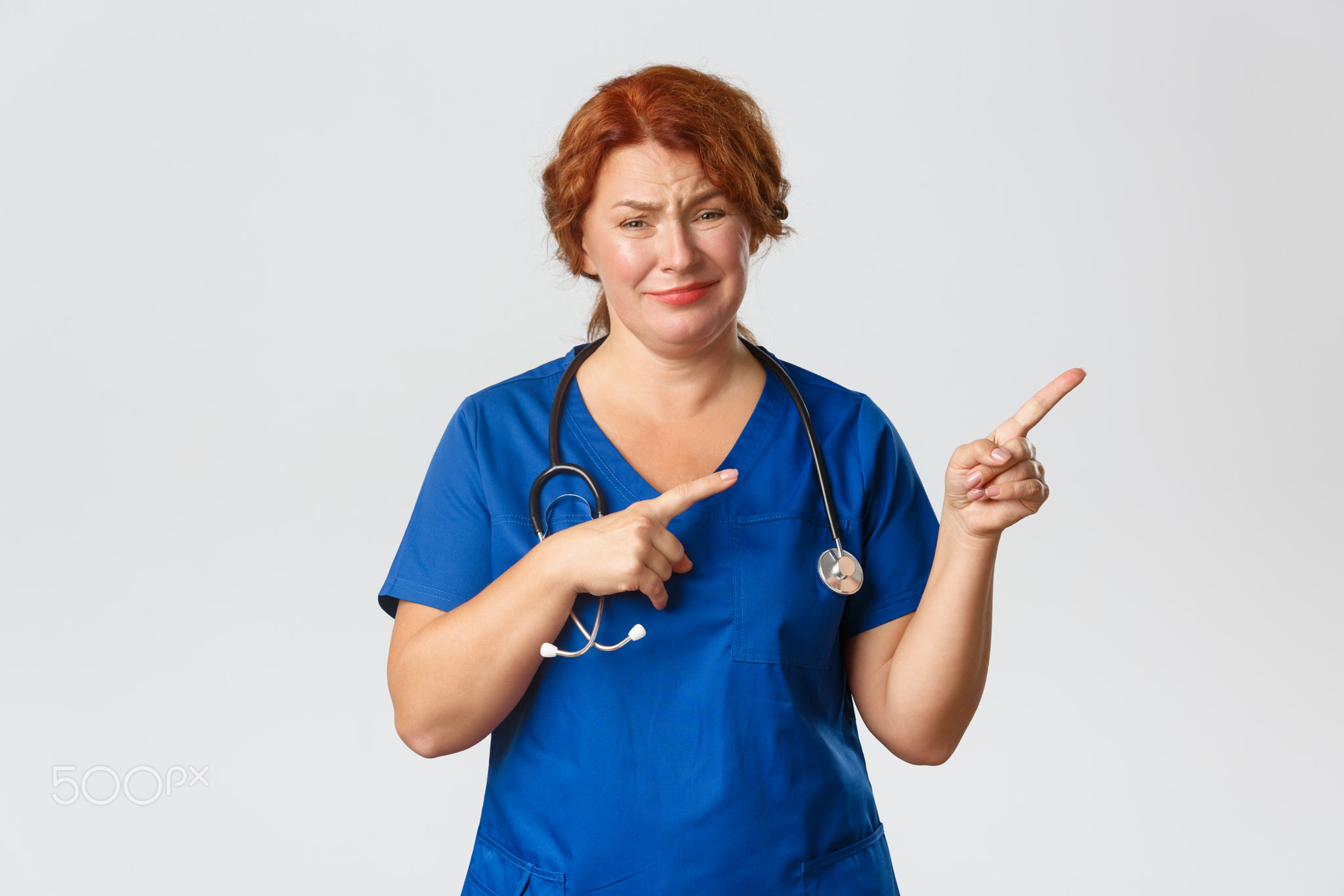 Medicine, healthcare and coronavirus concept. Skeptical and unamused