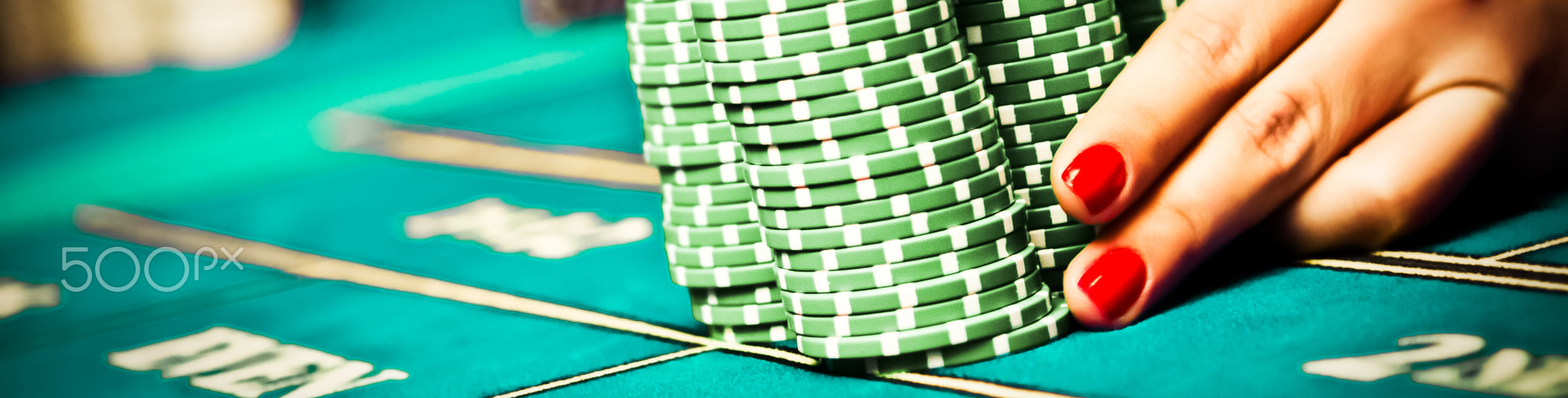 Betting and playing roulette in casino, gambling ad