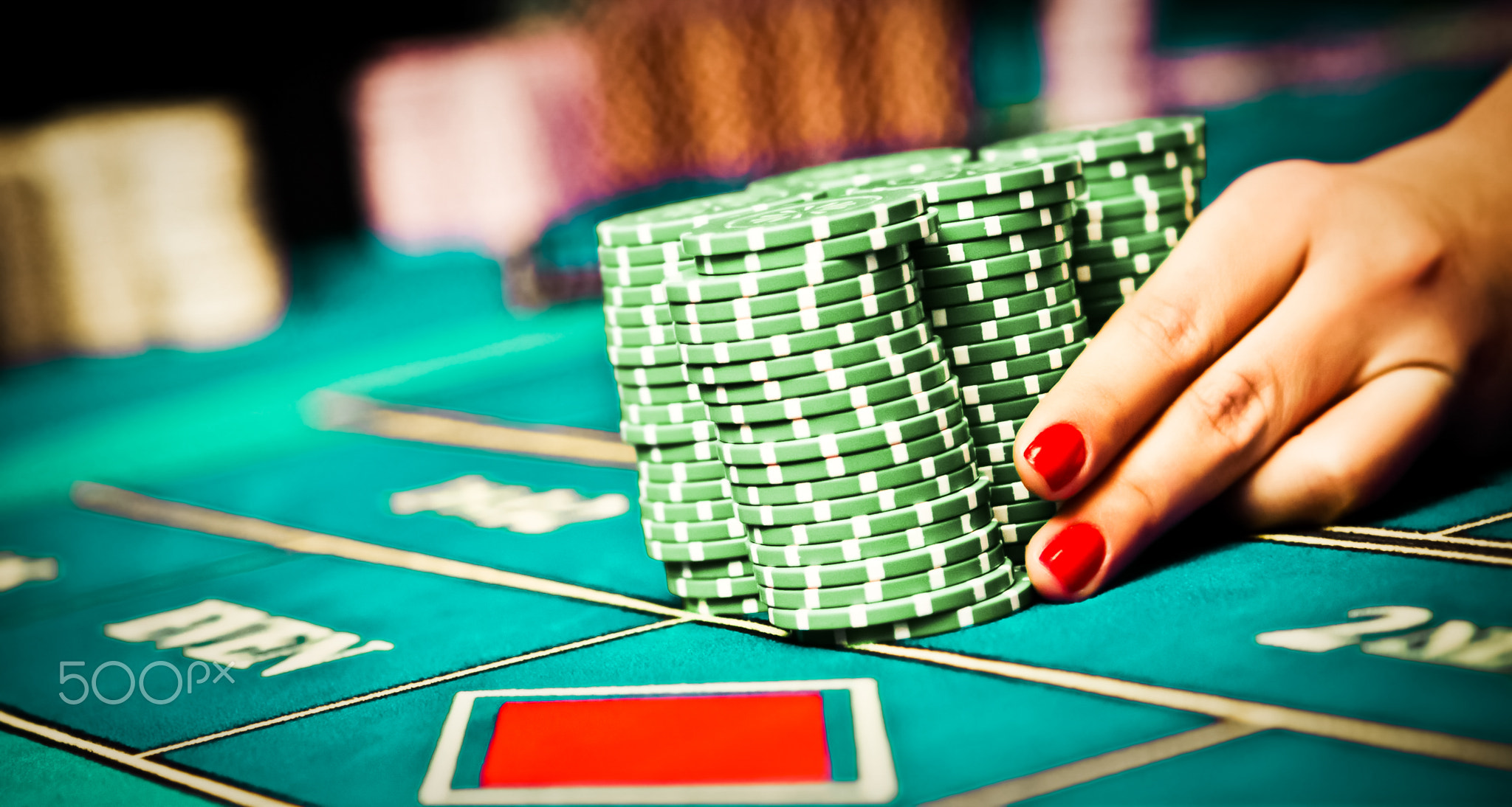 Betting and playing roulette in casino, gambling ad