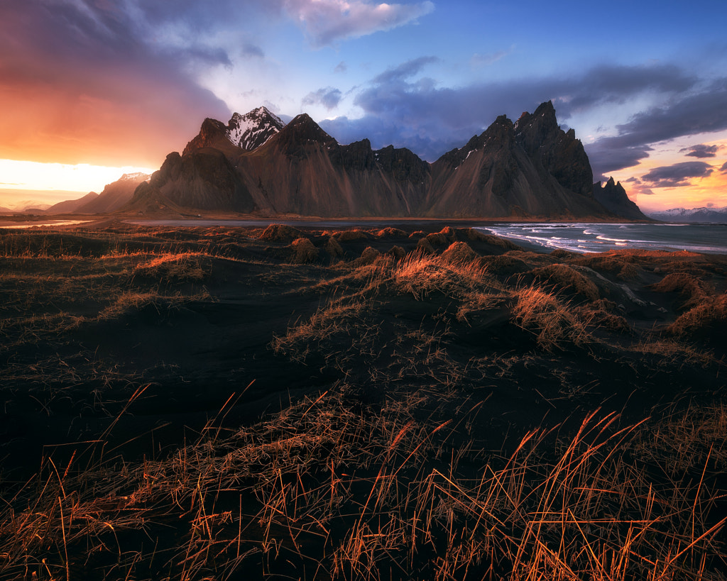 Iceland-Stokksnes-Stormy-Sunset by Daniel Gastager on 500px.com