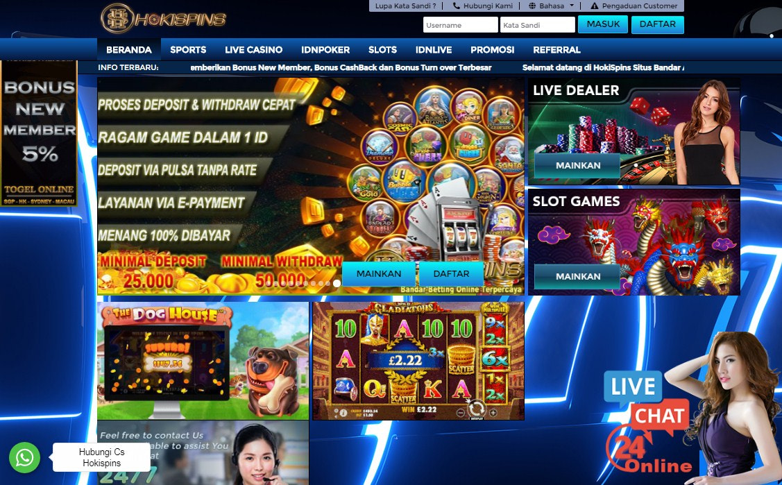 Hokispins Idn Live Poker Casino Slot Online